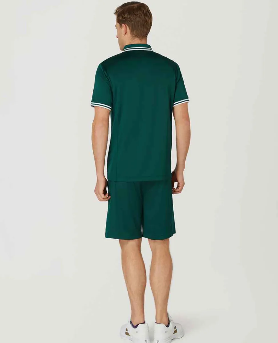 Wimbledon Sport*Mens Core Performance Polo - Green