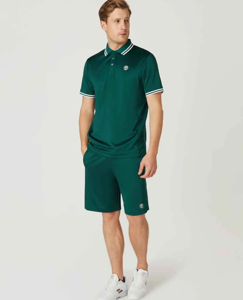 Wimbledon Sport*Mens Core Performance Polo - Green