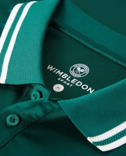 Wimbledon Sport*Mens Core Performance Polo - Green