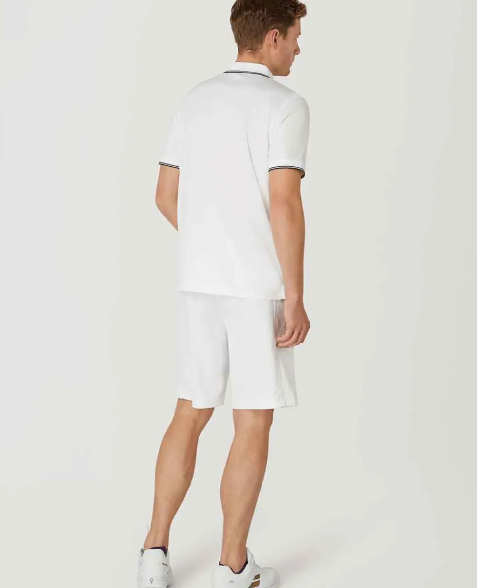 Wimbledon Sport*Mens Core Performance Polo - White