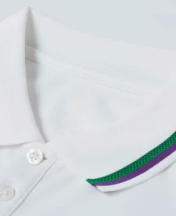Wimbledon Sport*Mens Core Performance Polo - White