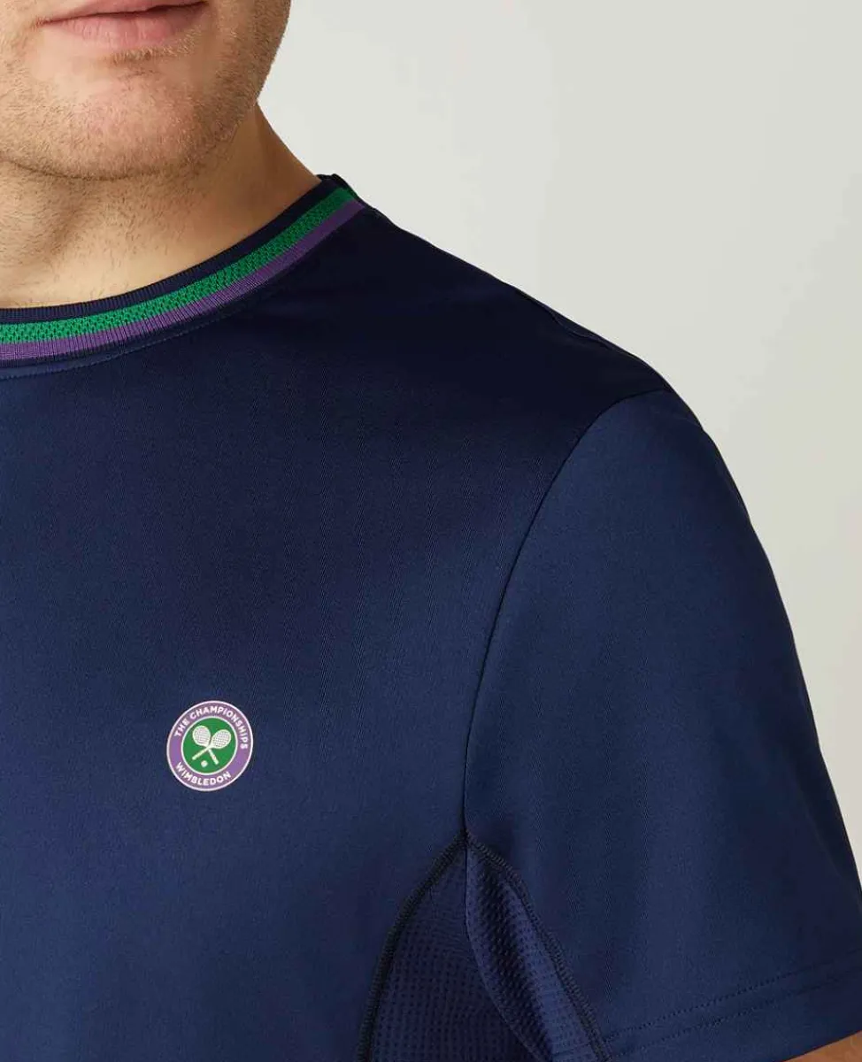 Wimbledon Sport*Mens Core Performance Tee - Navy