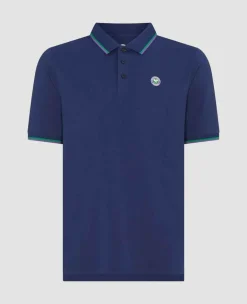 Wimbledon Polo Shirts*Mens Core Pique Polo - Navy