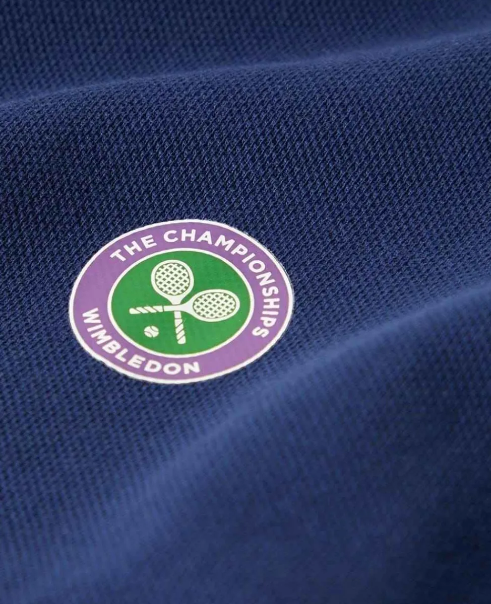 Wimbledon Polo Shirts*Mens Core Pique Polo - Navy