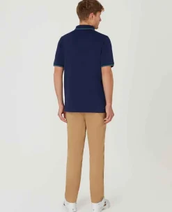 Wimbledon Polo Shirts*Mens Core Pique Polo - Navy