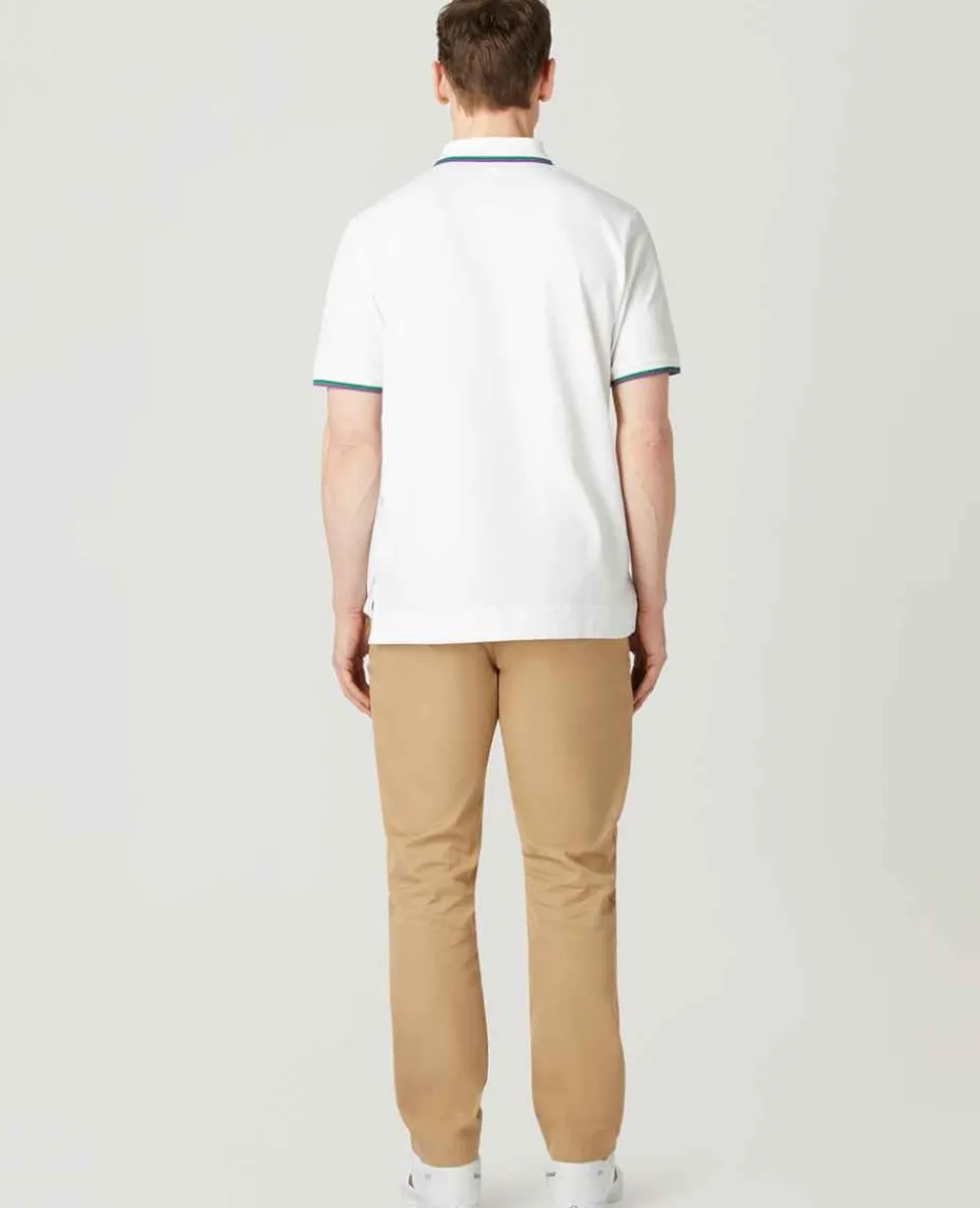 Wimbledon Polo Shirts*Mens Core Pique Polo - White