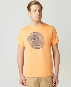 Wimbledon Tops & T-Shirts*Mens 3D Logo T-Shirt - Peach