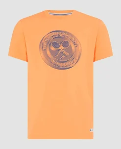 Wimbledon Tops & T-Shirts*Mens 3D Logo T-Shirt - Peach