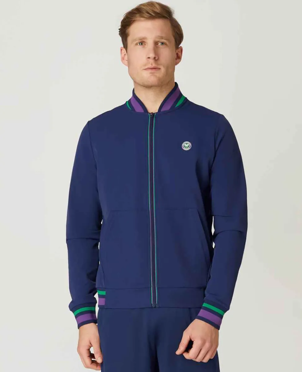 Wimbledon Sport*Mens Full Zip Jacket - Navy