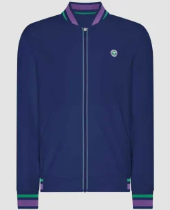 Wimbledon Sport*Mens Full Zip Jacket - Navy