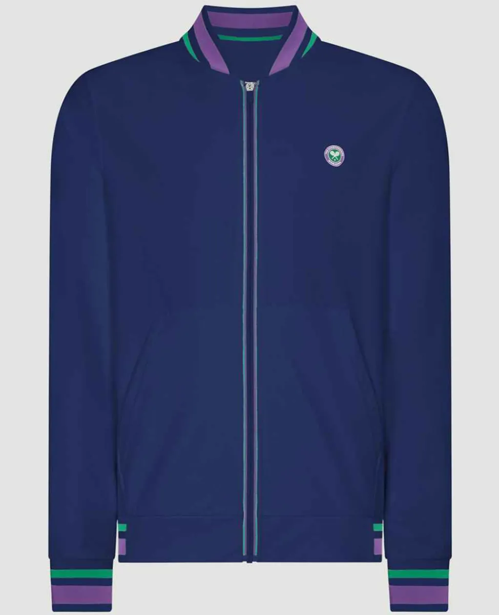 Wimbledon Sport*Mens Full Zip Jacket - Navy