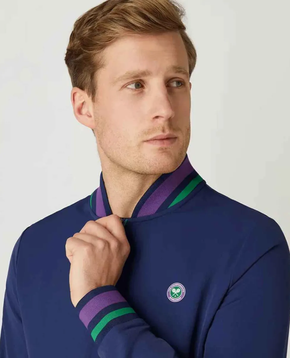 Wimbledon Sport*Mens Full Zip Jacket - Navy