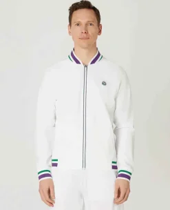 Wimbledon Sport*Mens Full Zip Jacket - White