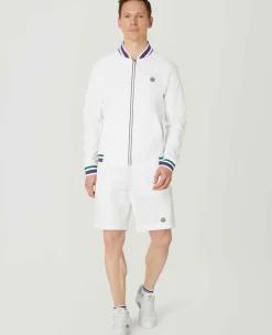 Wimbledon Sport*Mens Full Zip Jacket - White