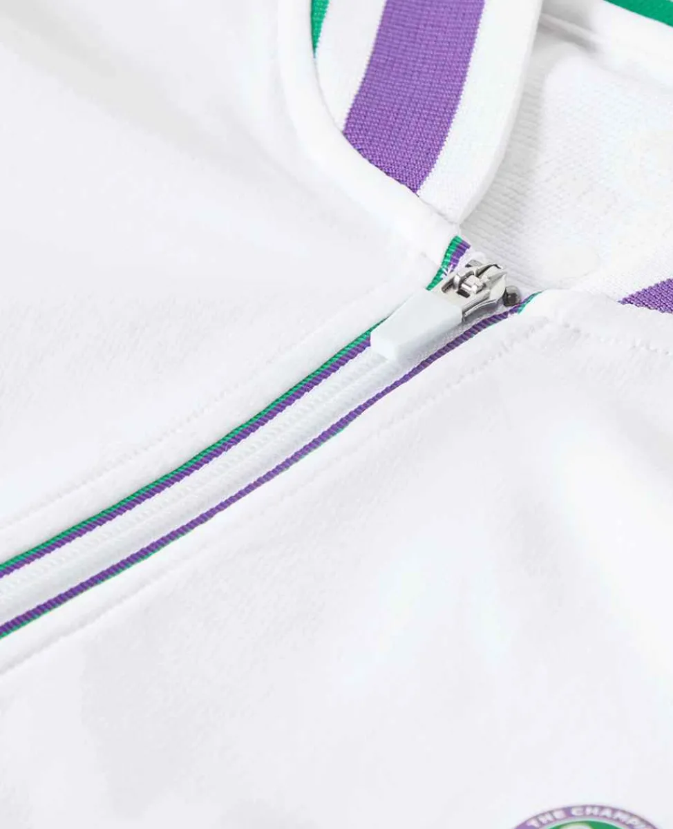 Wimbledon Sport*Mens Full Zip Jacket - White