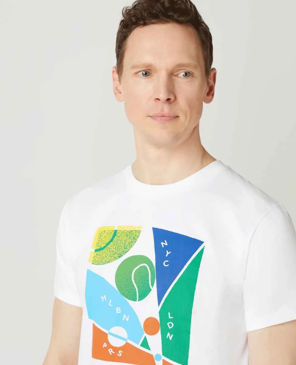 Wimbledon Tops & T-Shirts*Mens Grand Slam T-Shirt - White