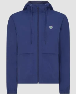 Wimbledon Sport*Mens Hooded Water Resistant Jacket - Navy