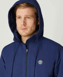 Wimbledon Sport*Mens Hooded Water Resistant Jacket - Navy