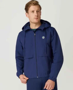 Wimbledon Sport*Mens Hooded Water Resistant Jacket - Navy
