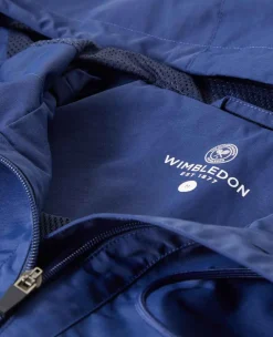 Wimbledon Sport*Mens Hooded Water Resistant Jacket - Navy
