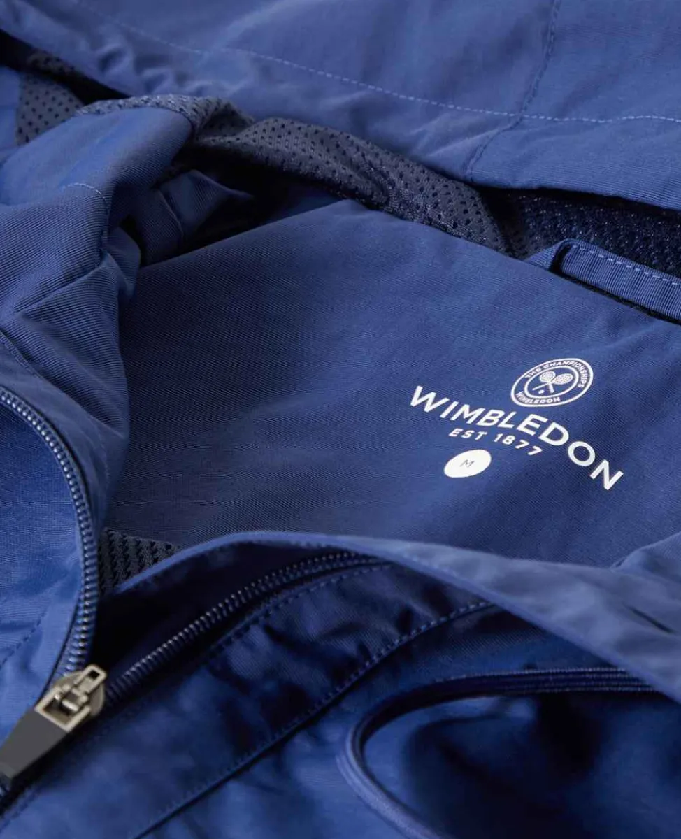 Wimbledon Sport*Mens Hooded Water Resistant Jacket - Navy