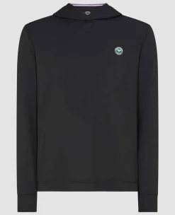 Wimbledon Sport*Mens Light Performance Hoody - Black