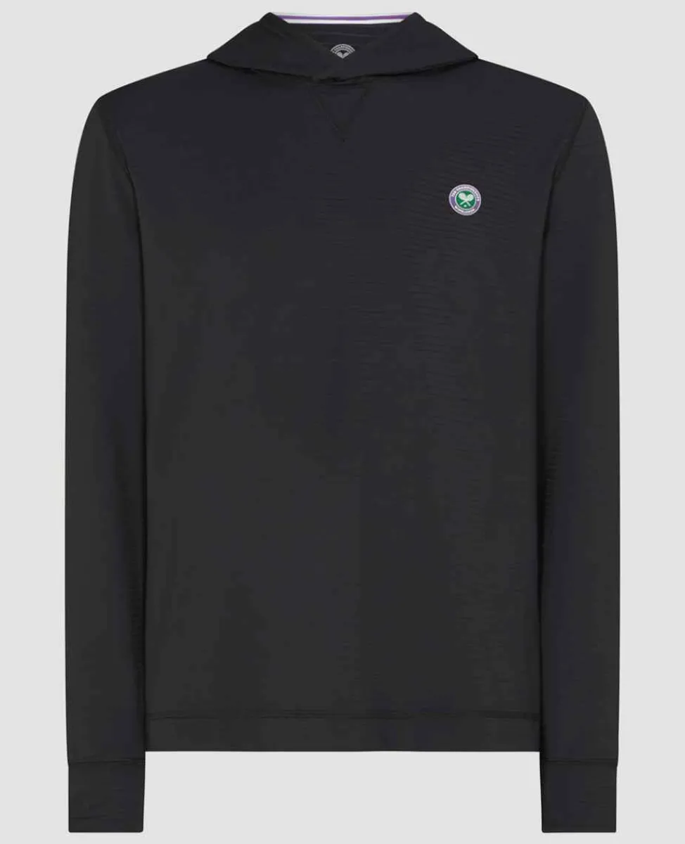 Wimbledon Sport*Mens Light Performance Hoody - Black