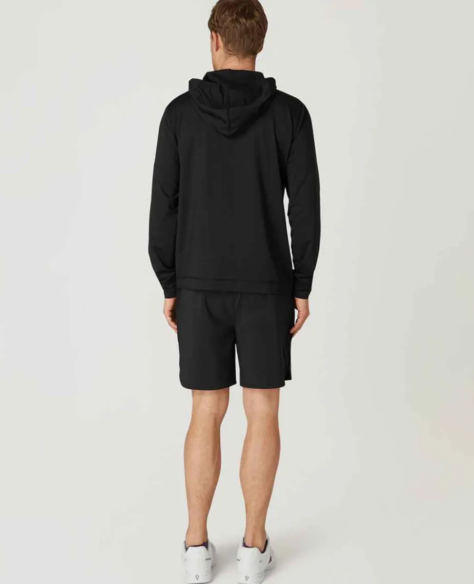 Wimbledon Sport*Mens Light Performance Hoody - Black