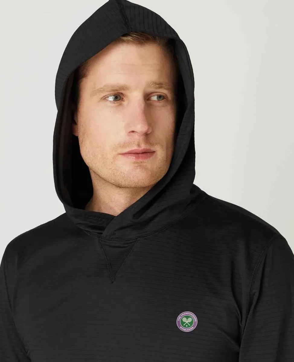 Wimbledon Sport*Mens Light Performance Hoody - Black