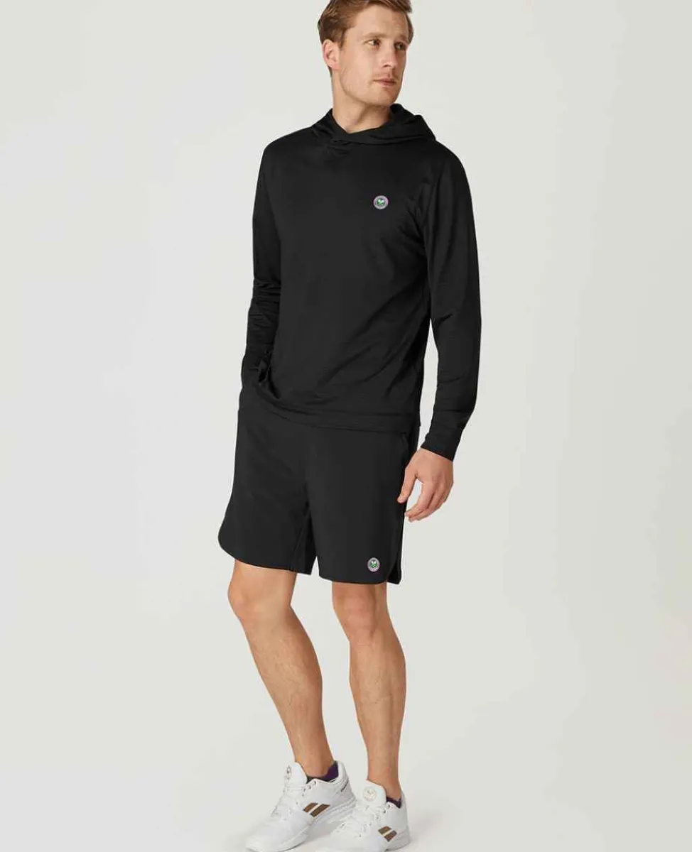 Wimbledon Sport*Mens Light Performance Hoody - Black
