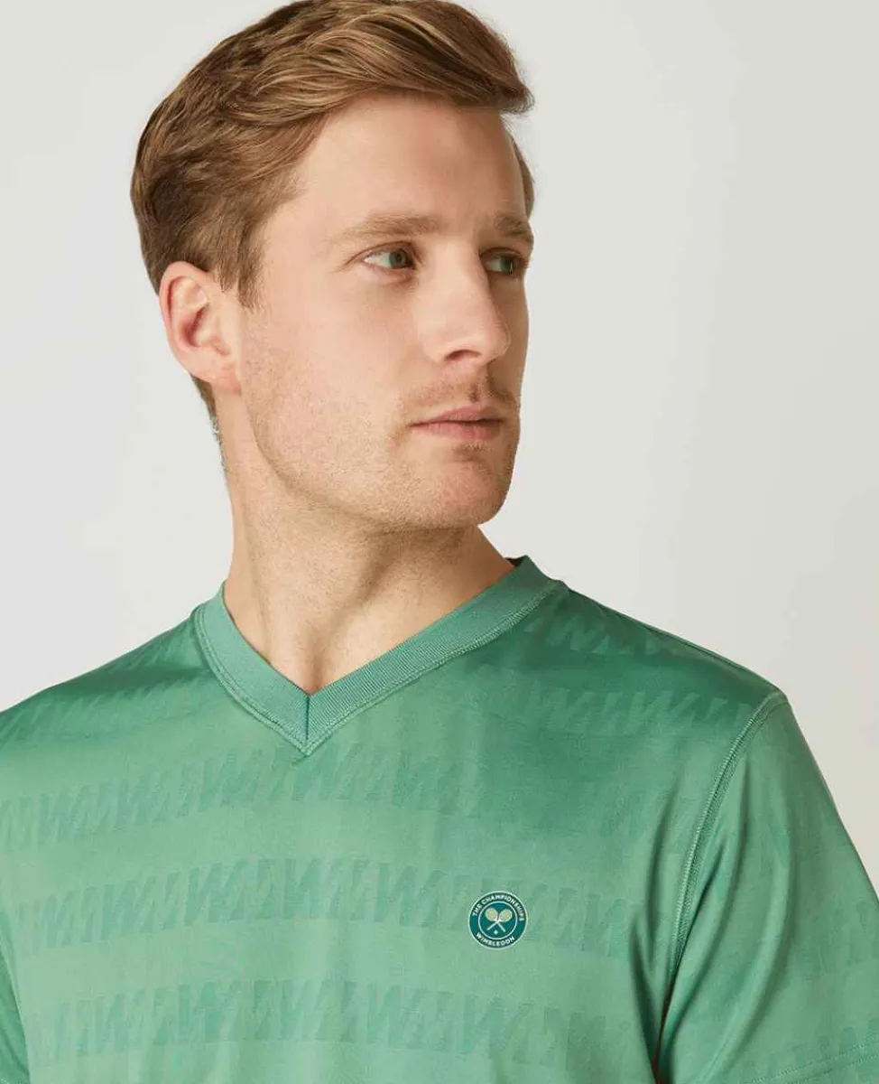 Wimbledon Sport*Mens Light Performance T-Shirt - Green