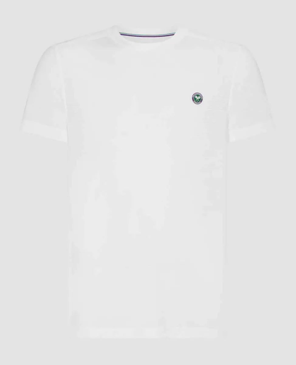 Wimbledon Sport*Mens Light Performance T-Shirt - White