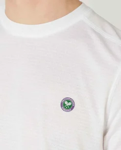 Wimbledon Sport*Mens Light Performance T-Shirt - White