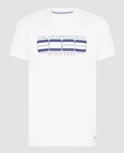 Wimbledon Tops & T-Shirts*Mens Linear 2023 T-Shirt - White