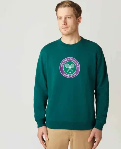 Wimbledon Sweatshirts*Mens Logo Sweatshirt - Green