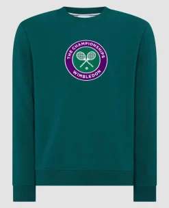 Wimbledon Sweatshirts*Mens Logo Sweatshirt - Green
