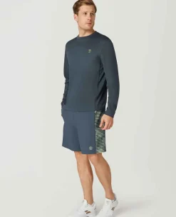 Wimbledon Sport*Mens Long Sleeve Performance T-Shirt - Steel