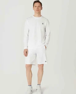 Wimbledon Sport*Mens Long Sleeve Performance T-Shirt - White