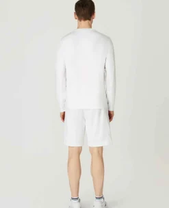 Wimbledon Sport*Mens Long Sleeve Performance T-Shirt - White