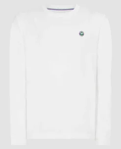 Wimbledon Sport*Mens Long Sleeve Performance T-Shirt - White