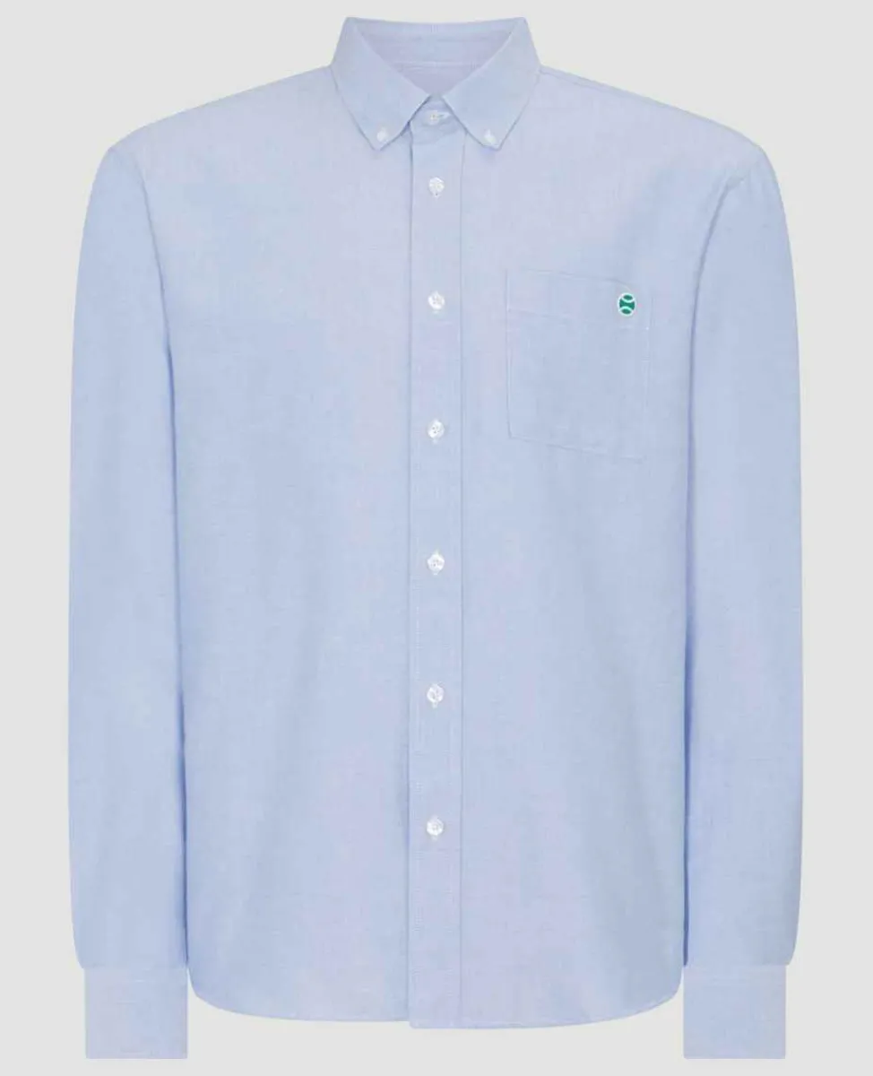 Wimbledon Tops & T-Shirts*Mens Oxford Shirt - Blue