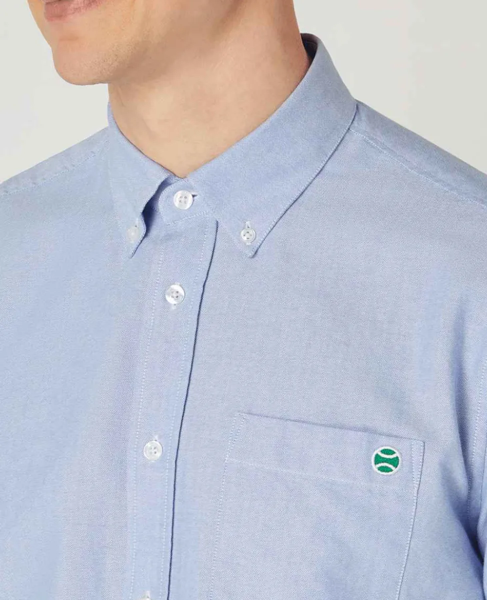 Wimbledon Tops & T-Shirts*Mens Oxford Shirt - Blue