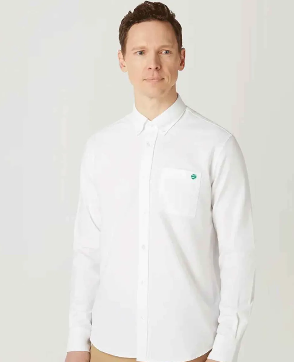 Wimbledon Tops & T-Shirts*Mens Oxford Shirt - White