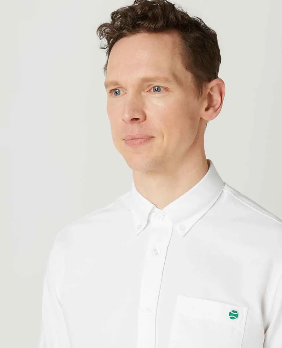 Wimbledon Tops & T-Shirts*Mens Oxford Shirt - White