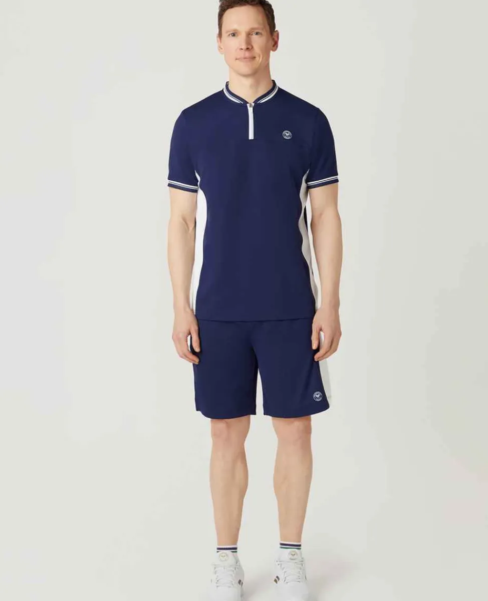 Wimbledon Sport*Mens Performance Short - Navy & White