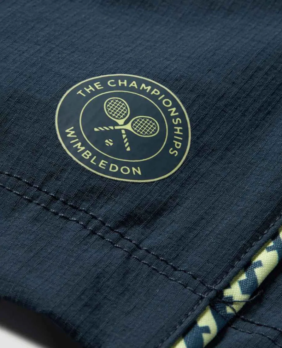 Wimbledon Sport*Mens Performance Short - Steel & Lime
