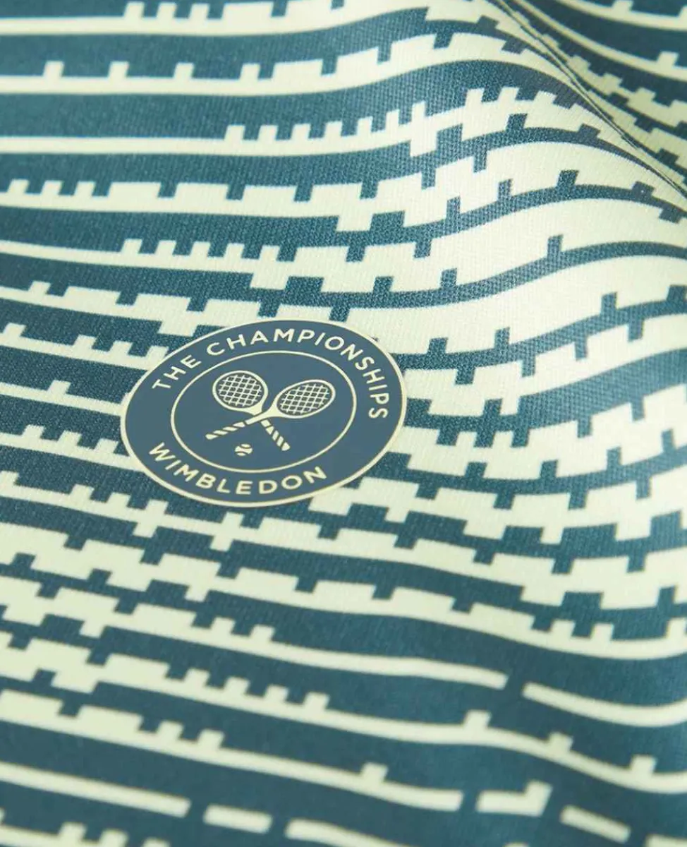 Wimbledon Sport*Mens Performance T-Shirt - Steel & Lime