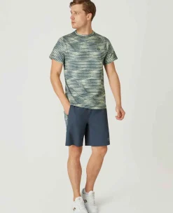 Wimbledon Sport*Mens Performance T-Shirt - Steel & Lime