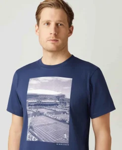 Wimbledon Tops & T-Shirts*Mens Photo Print T-Shirt - Navy