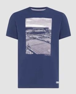 Wimbledon Tops & T-Shirts*Mens Photo Print T-Shirt - Navy